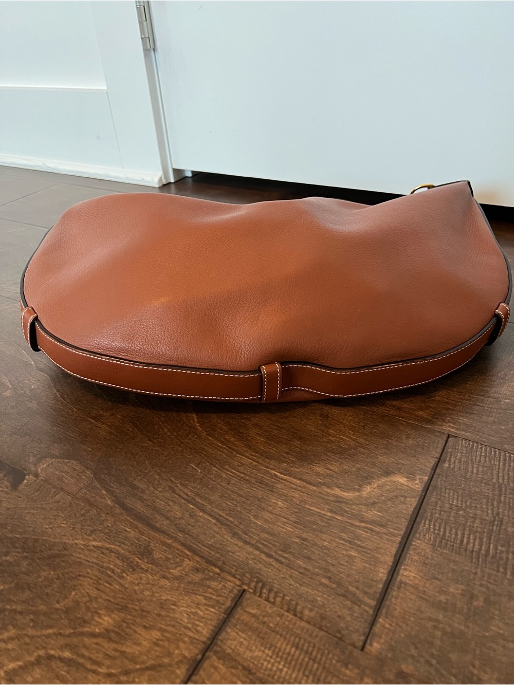 Celine Leandre Brown Leather Shoulder Bag with Gold Hardware - Picture 4 of 11
